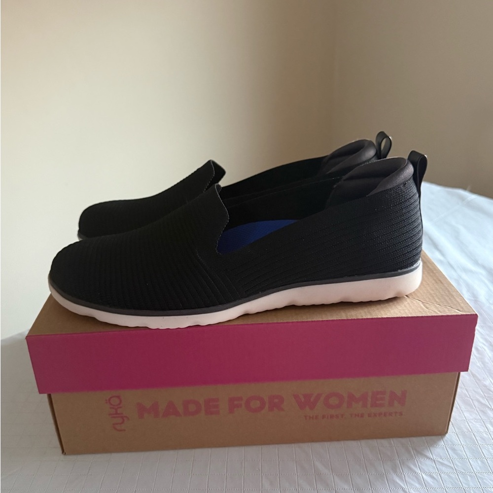 Ryka Women's Black Slip-On Sneakers